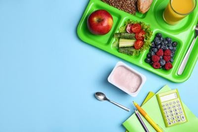 STOCK Serving tray of healthy food