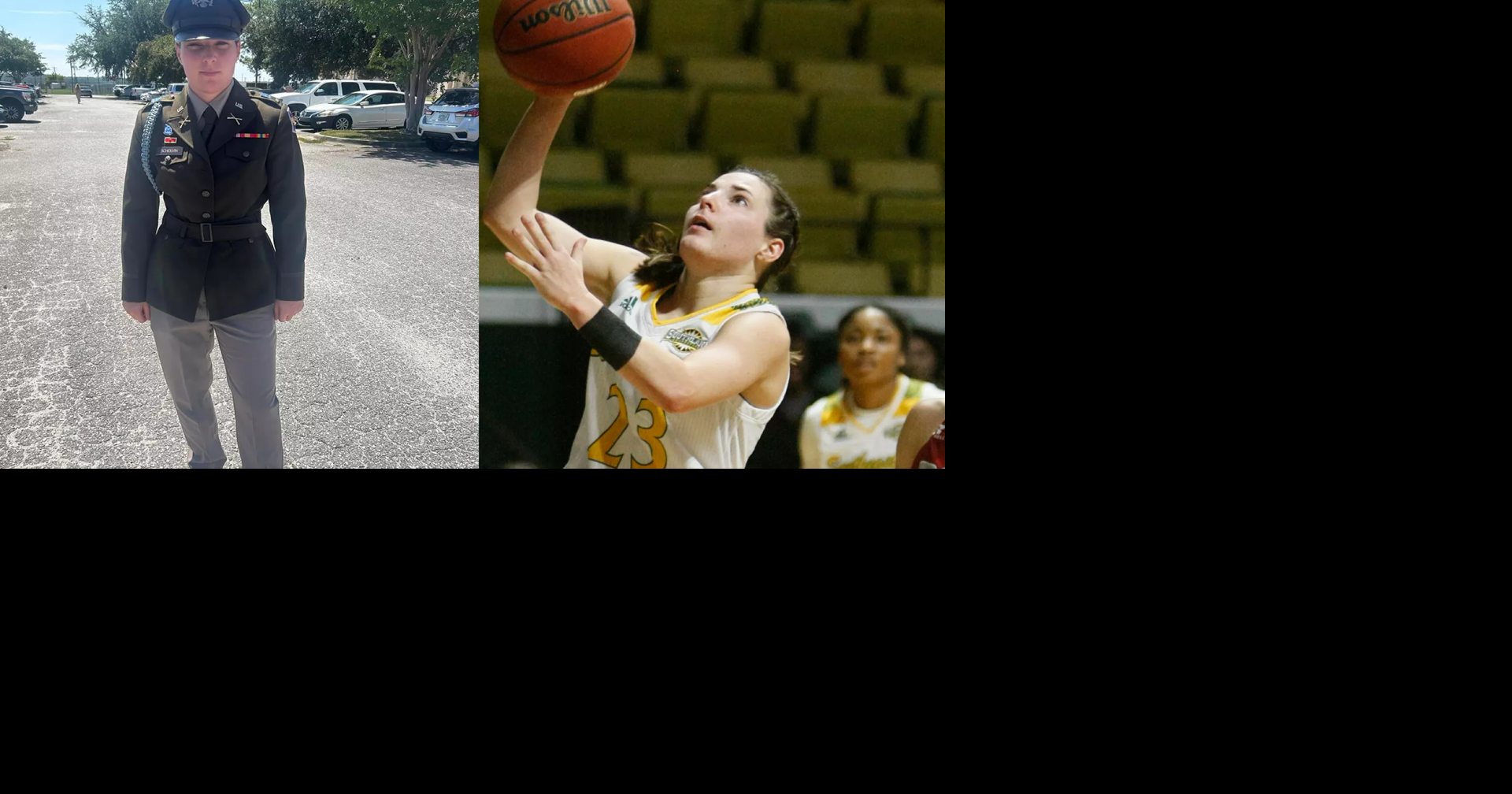 Women's Basketball Former Lady Lion Scholvin Earns Military Blue Cord