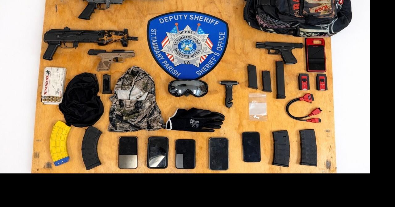 Illegal firearms, burglary tools seized during Slidell traffic stop