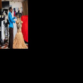 Gabon fashion designer brings traditional raffia to Paris runways