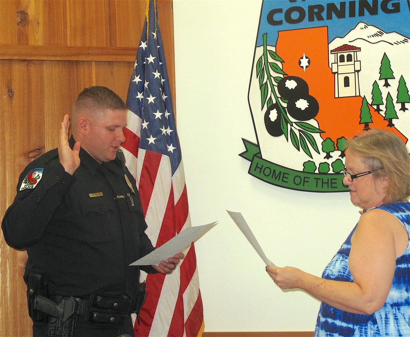 Corning s newest police officer in field training Corning Observer