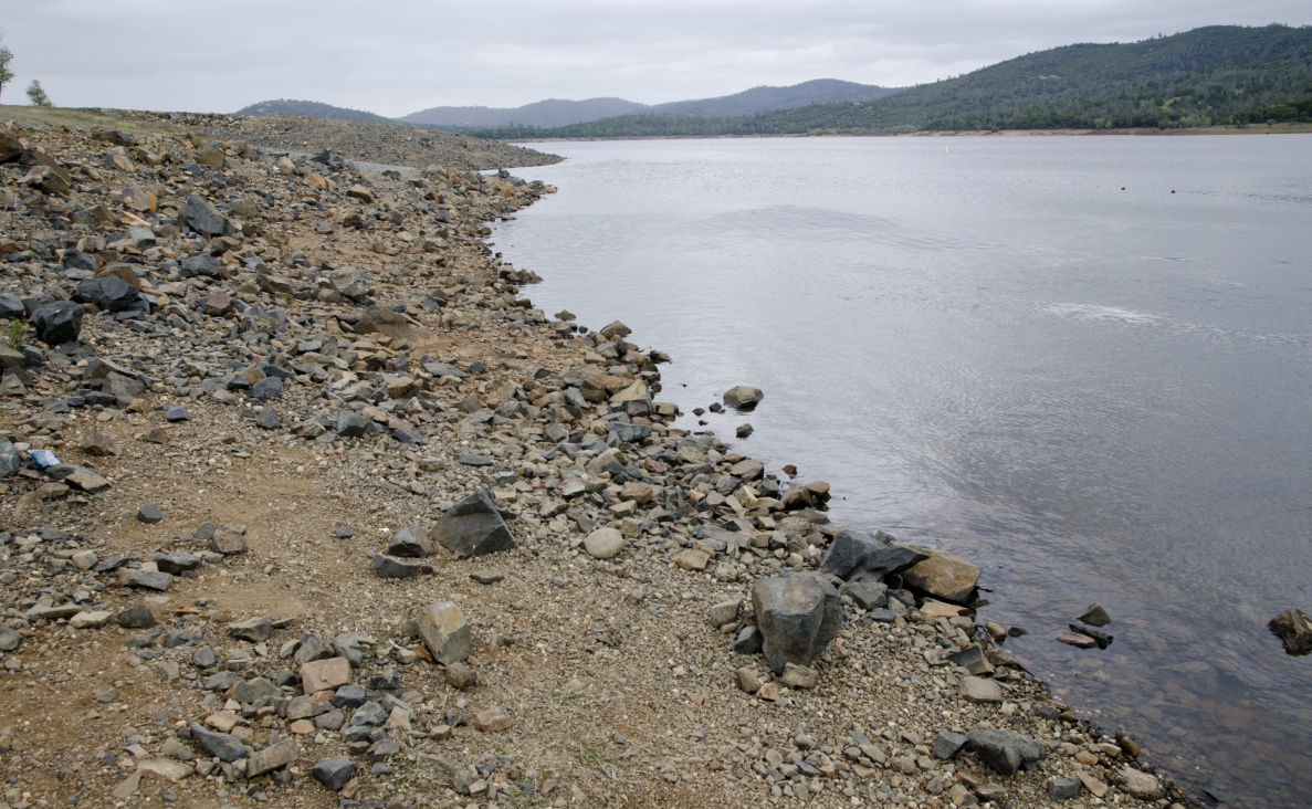 Reservoirs at summer levels as drought drains Collins Lake, Bullards