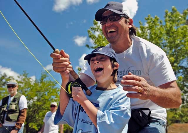 Joy of fly-fishing for children with Down syndrome