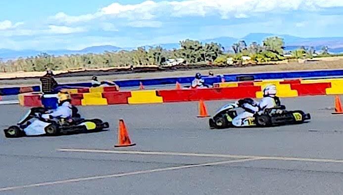 Corning airport site of barrier practice test, tune kart event