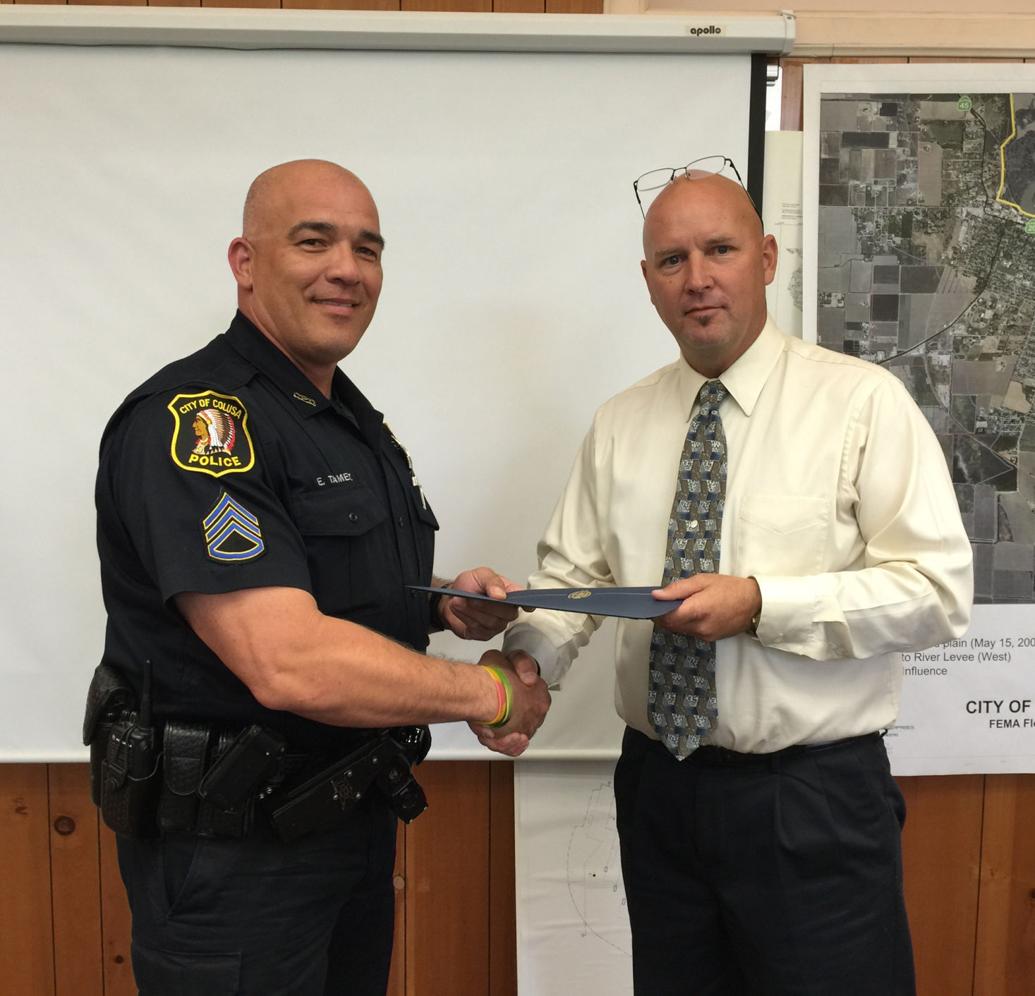 Police Officer Honored for Service Colusa Sun Herald appeal