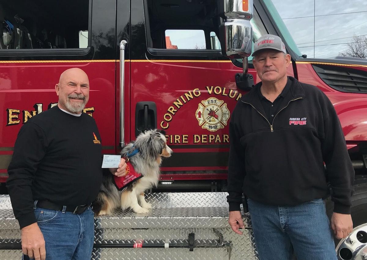 Corning firefighters donate to first responder therapy dog