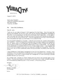 firefighters expressed yuba chief letter democrat