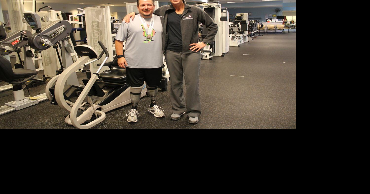 Local man competes in triathlon after being double amputee ...