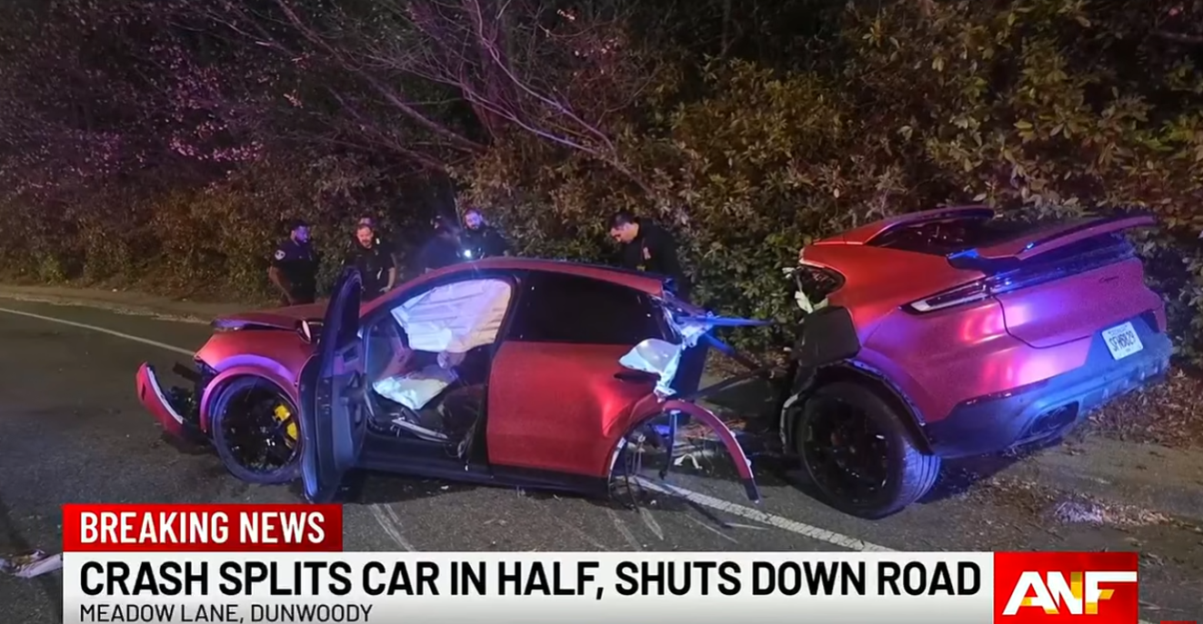 Crash splits car in half, shuts down road in Dunwoody | Dunwoody News ...