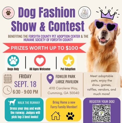 Teen organizing dog fashion show for adoption awareness