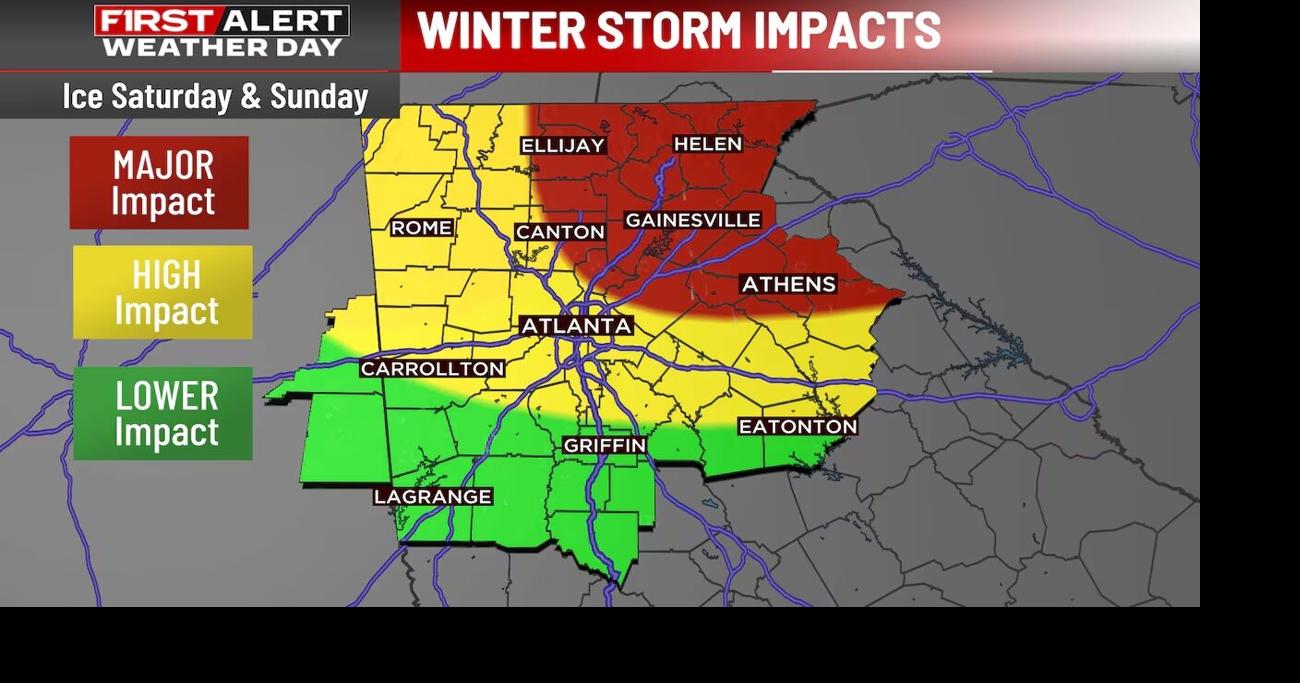 Metro Atlanta now under winter storm watch through Monday