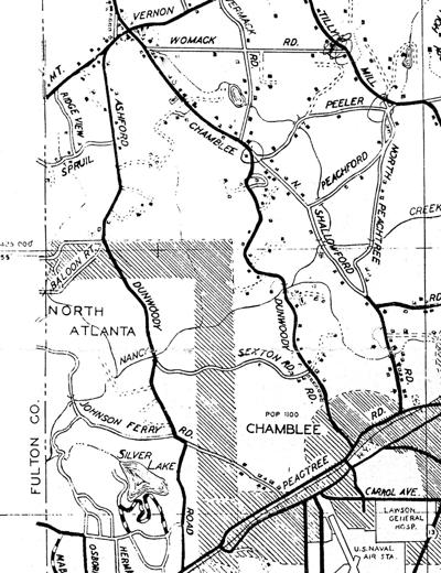 1945 Dekalb County Map
