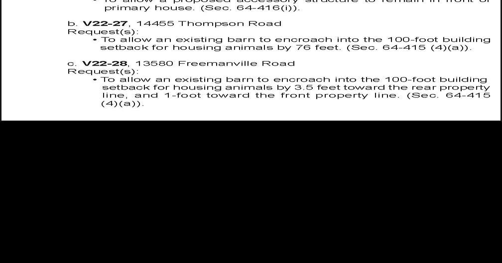 Public Hearing Zoning Appeals V2226/V2227/V2228 Legal Notices