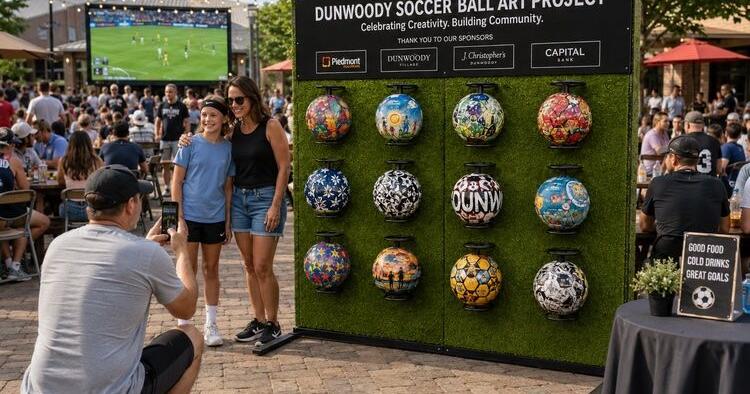 Soccer ball art takes center stage at Dunwoody this season