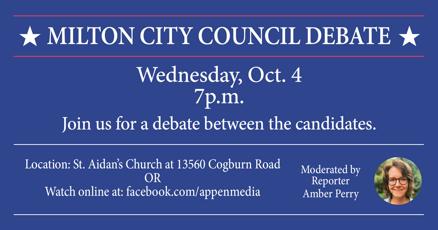 Hear from Milton city council candidates at Oct. 4 forum - Vimarsana News