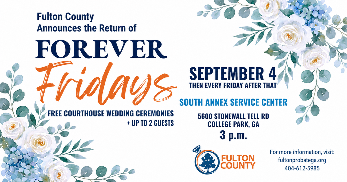 Say ‘I do’ for free: Fulton court revives Forever Fridays