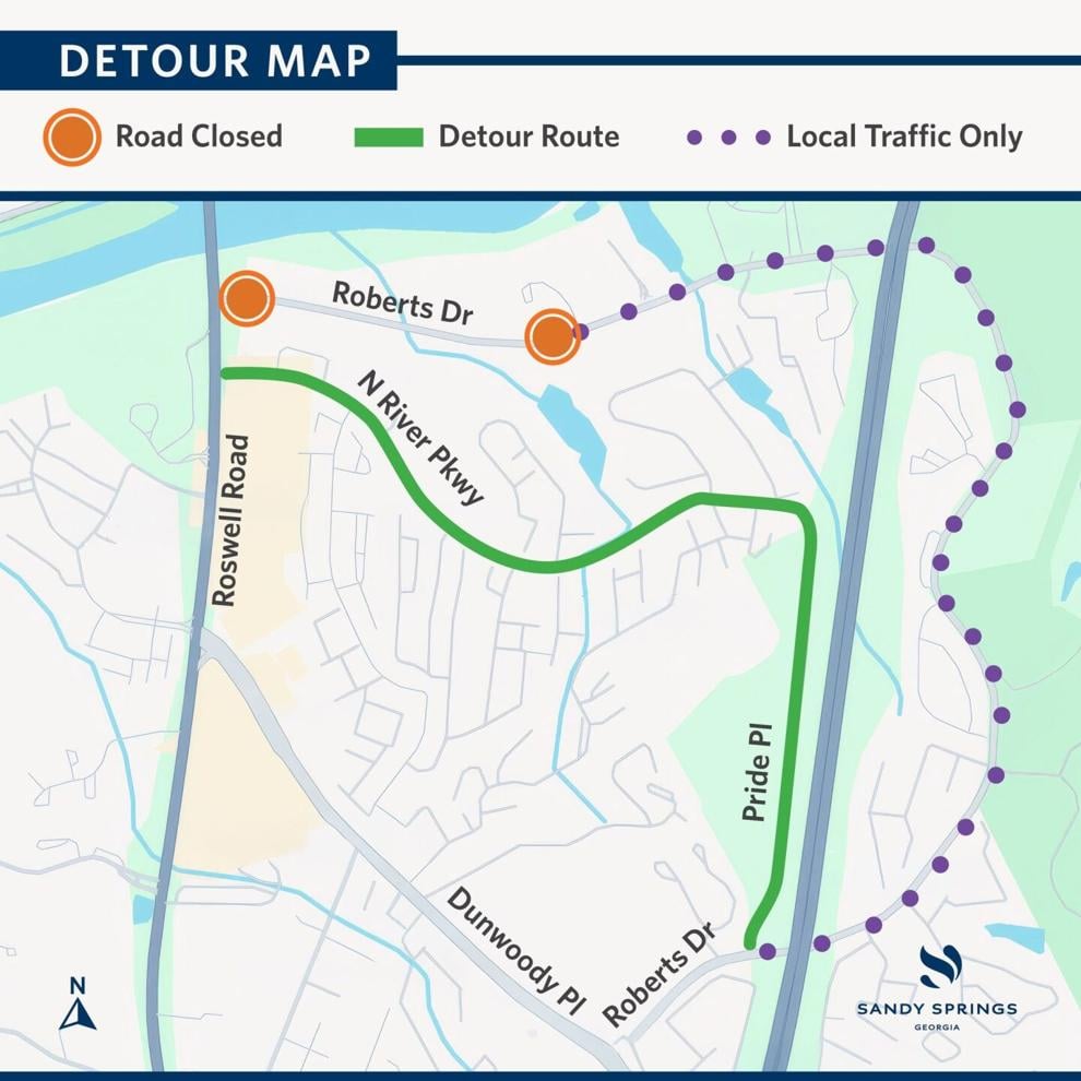 Roberts Drive partially closed by water main break