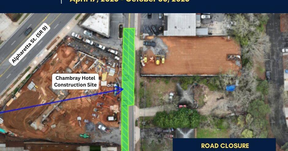 Fraser Street closed for hotel construction | Alpharetta and Roswell ...