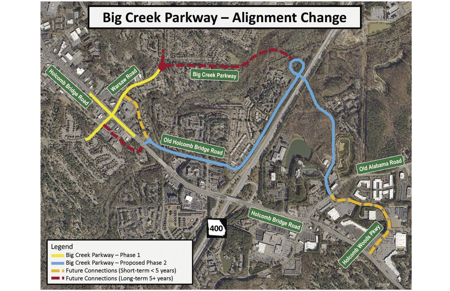 Roswell closes in on Big Creek Parkway decision Alpharetta and