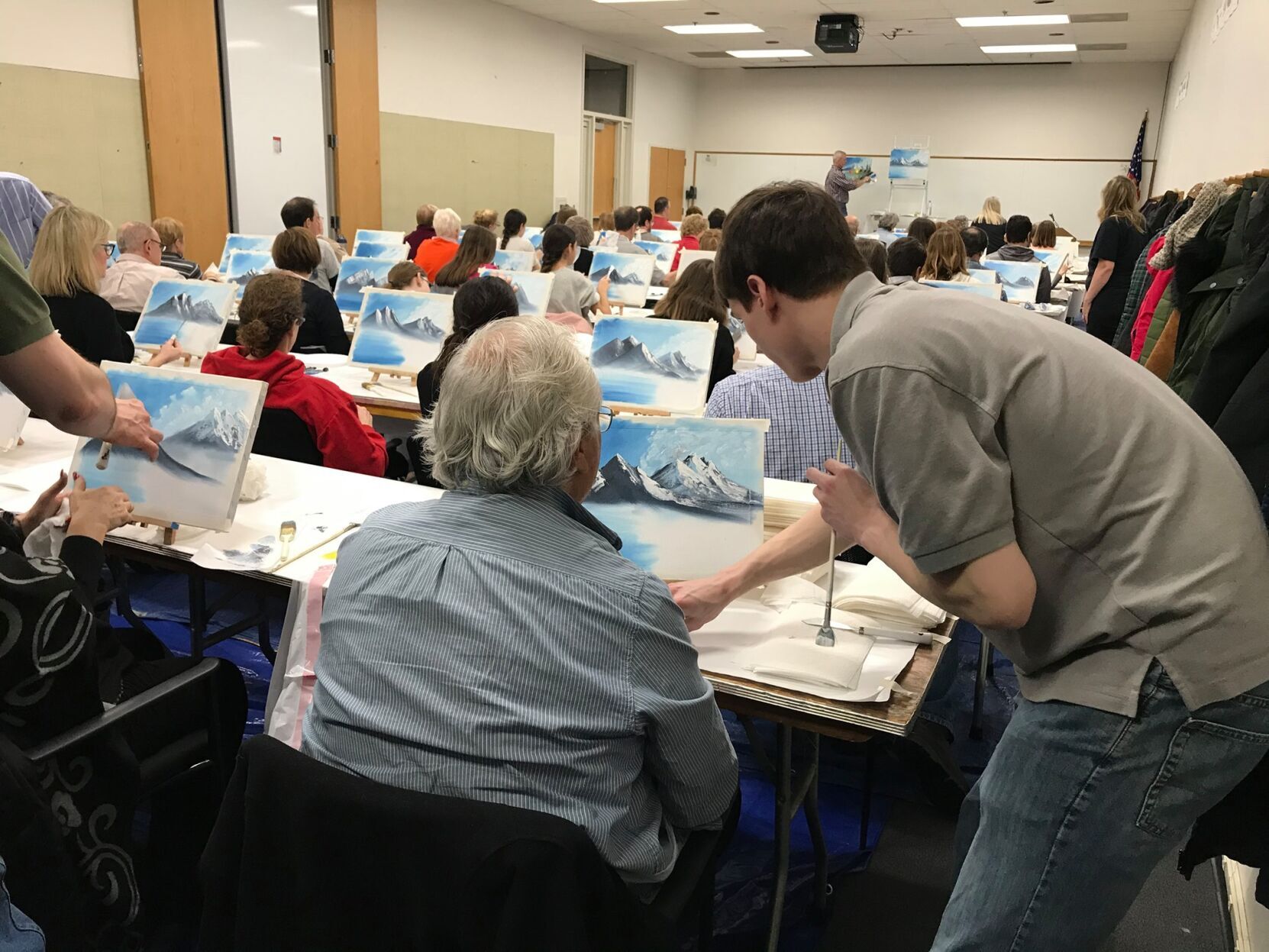 Certified Bob Ross instructor teaches local painting classes