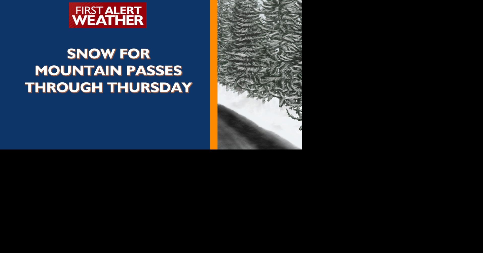 Read More Rain chances through Thursday with snow for mountain passes, gusty as well