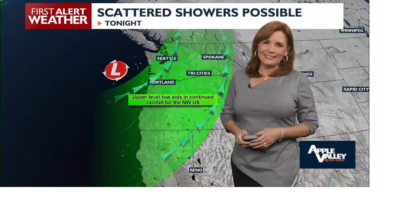Lower elevations will see more scattered and hit-or-miss shower activity Temperatures will run 10 to 15 degrees below normal