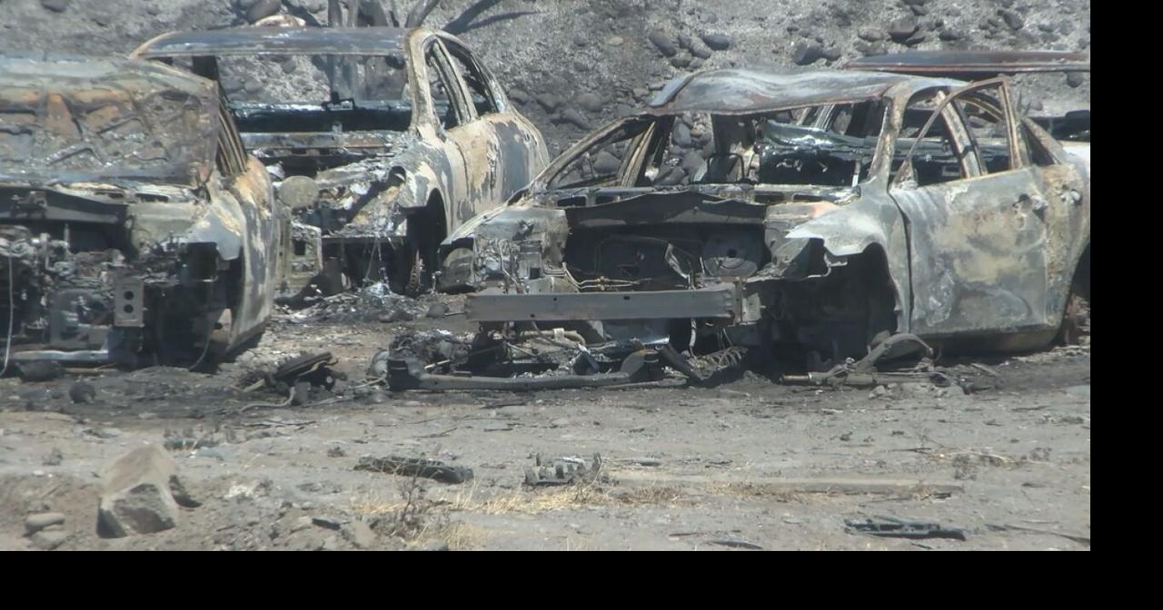 Firefighters urge caution after fire destroys 100 cars at Nob Hill Auto