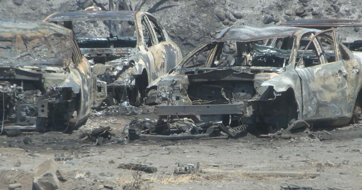 Firefighters urge caution after fire destroys 100 cars at Nob Hill Auto