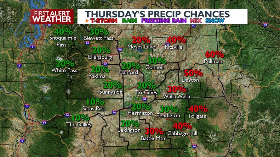 Cooler with shower and thunderstorm chances Wednesday & Thursday | News ...