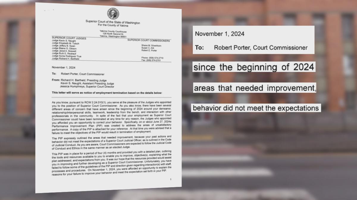 Yakima County Superior Court fired court commissioner last fall over