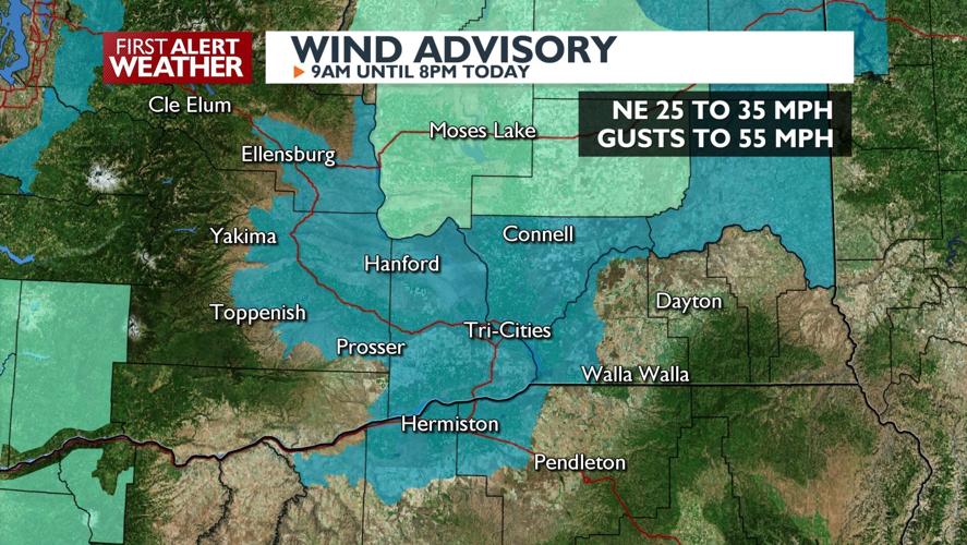 Blowing Dust Advisory with wind gusts up to 55 MPH -Kristin | Forecast ...