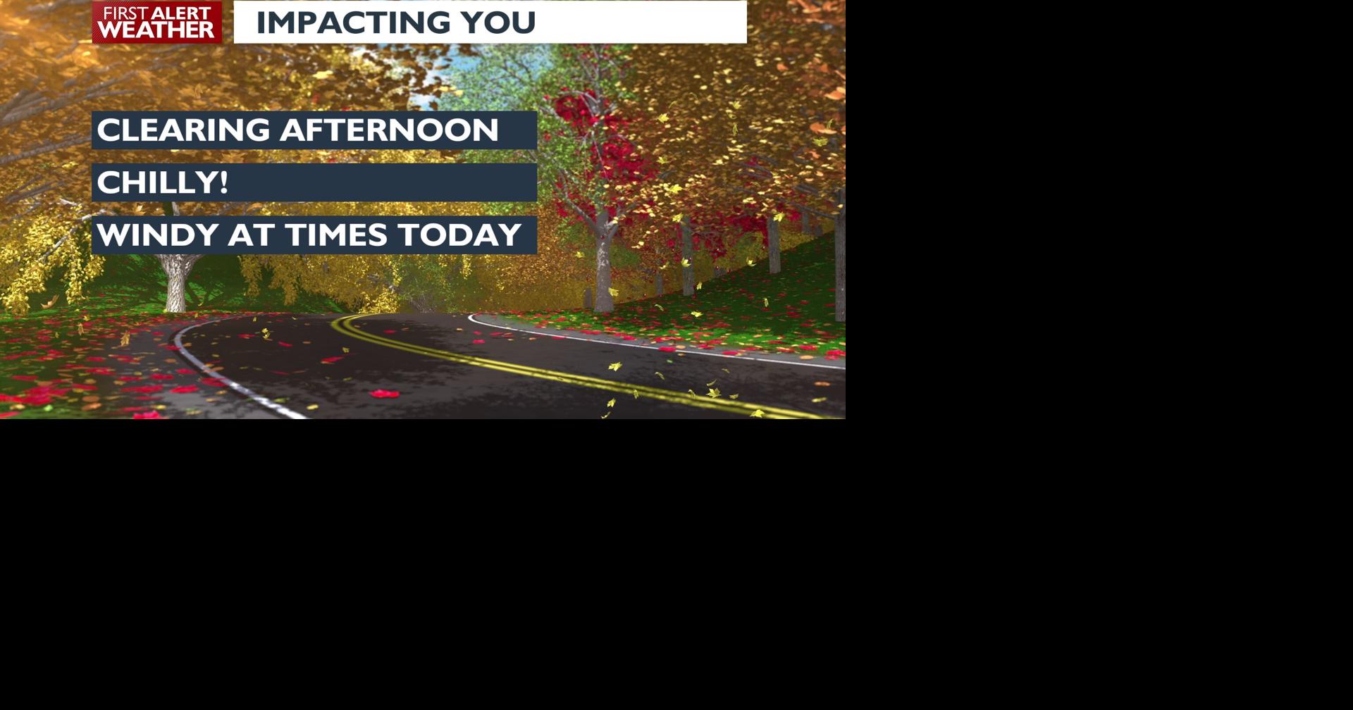 First Alert Weather - Clearing after AM showers, with chilly and windy ...