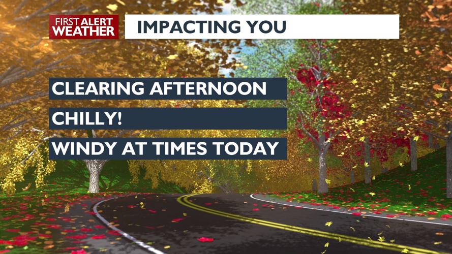 First Alert Weather - Clearing after AM showers, with chilly and windy ...