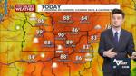 Lingering morning showers possible Tuesday, hotter and drier again by Wednesday