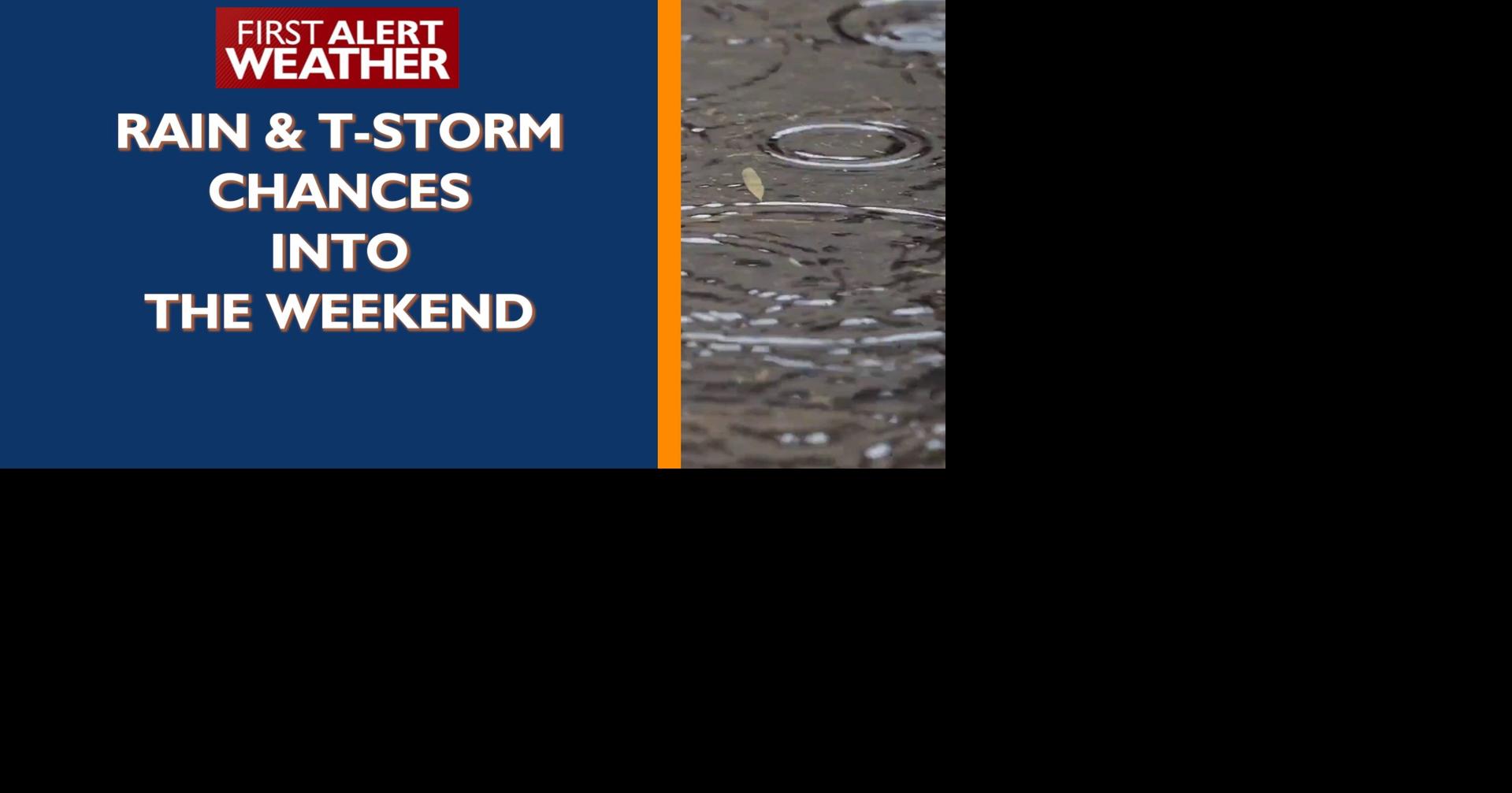 Rain & t-storm chances Saturday & beyond, high winds Monday - Wednesday ...