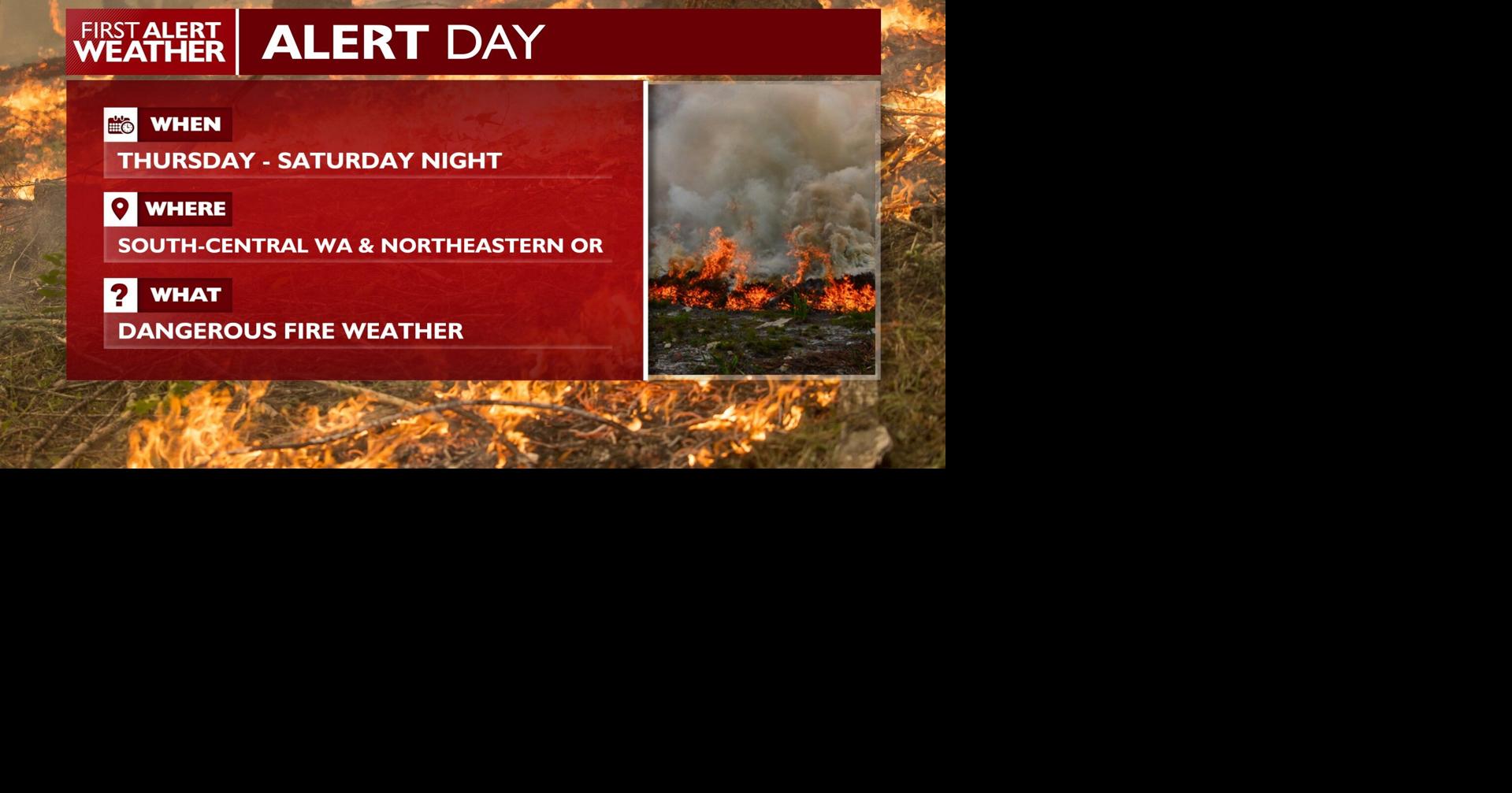 More thunderstorms possible through 8 PM Thursday, dangerous fire weather through Saturday night