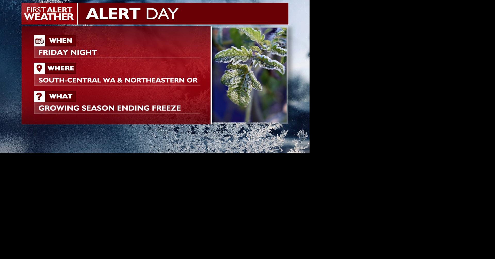 Still gusty Friday, growing season ending freeze Friday night