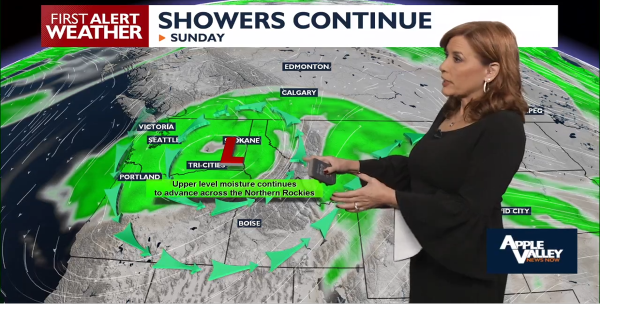 Lingering Rain Showers Expected throughout Sunday with Potential for Heaviest Downpours in Mountains