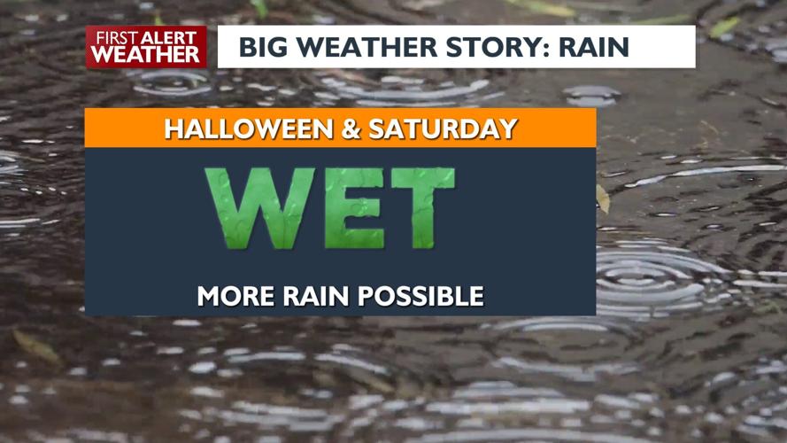 Rain mostly wrapping up Wednesday morning, more rain possible Halloween ...