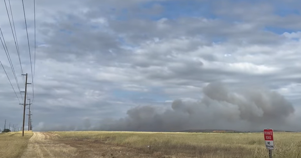 Local evacuations ordered and roads closed due to fast-moving grass fire south of Hermiston