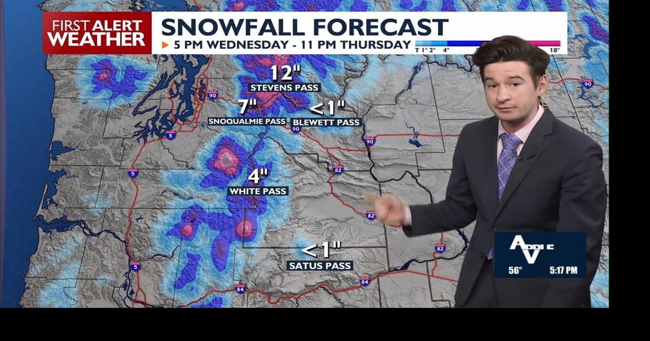 Snowy mountain passes through Thursday night, high winds on Thursday as ...