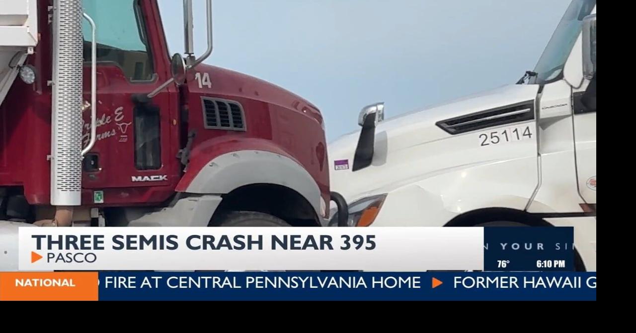 Crash involving 3 semi-trucks injures 1, slows traffic north of Pasco ...
