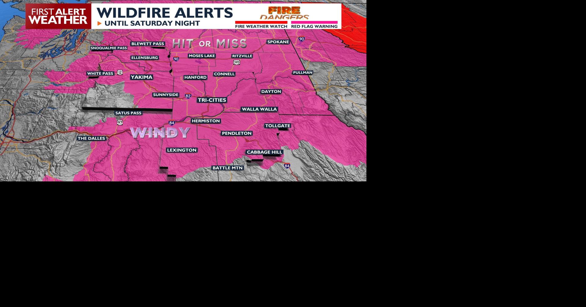 Critical Fire Weather Conditions Expected Due to Hot Temperatures and Gusty Winds