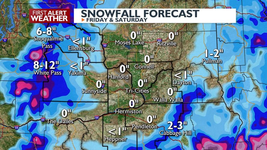 Snowy mountain passes likely Friday and Saturday, valley snow possible ...