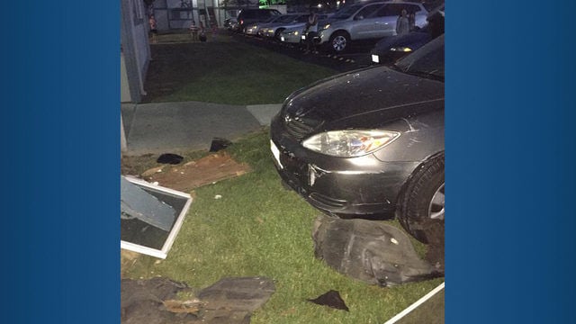 No injuries reported after car slams into apartment building | Local ...