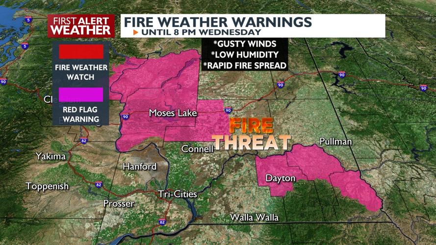 Red Flag Warnings Due to Low Humidity and Gusty Winds Through Midweek ...