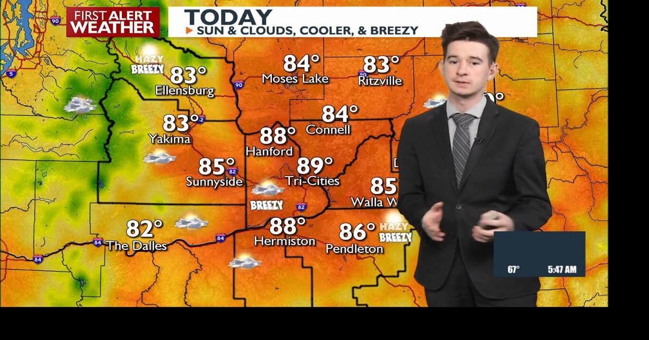 Cooler and partly cloudy for Tuesday, showers start late tonight and ...