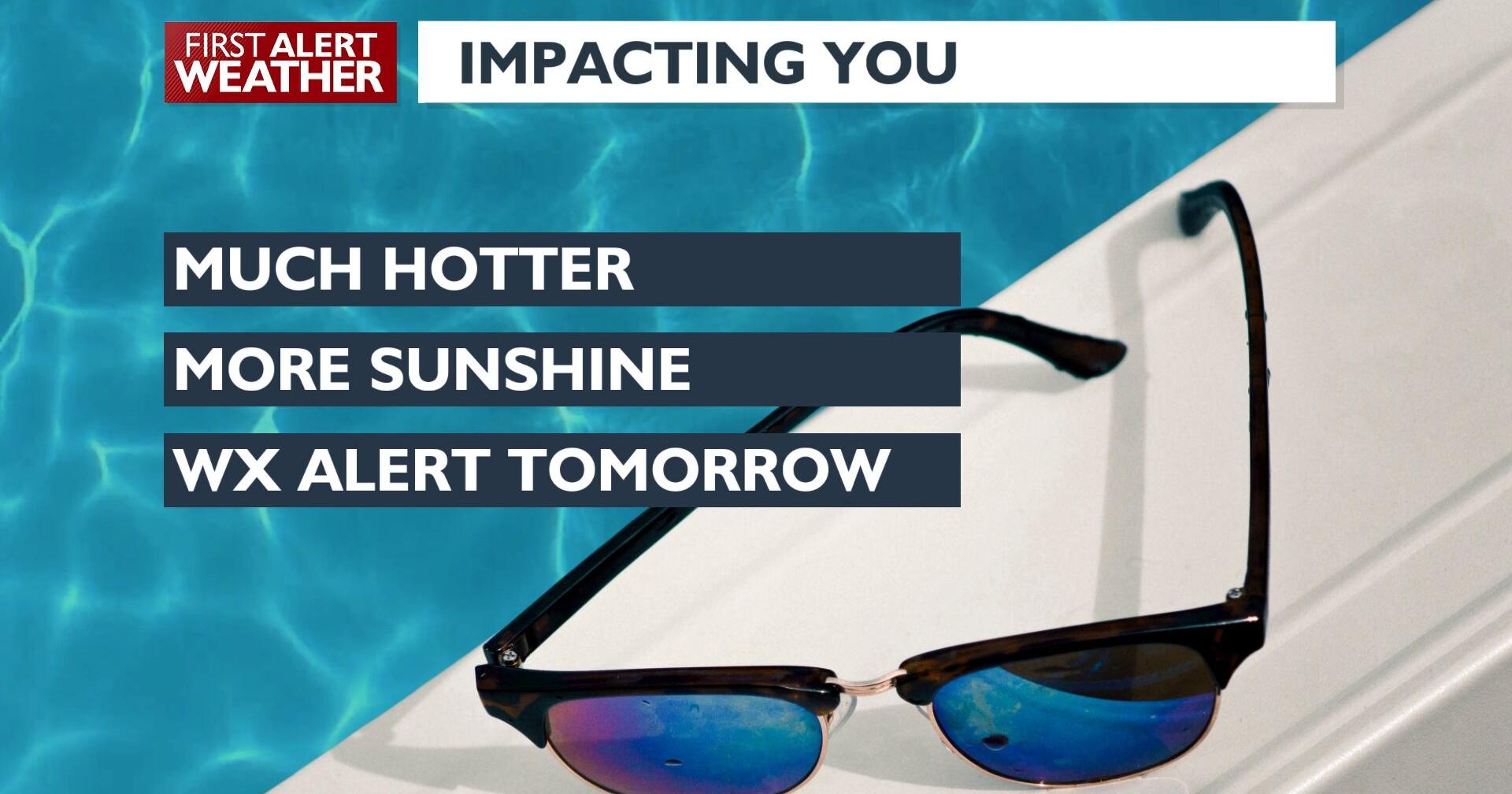First Alert Forecast - The heat is on today, with extreme heat and Weather Alerts on the way to end our work week! - Jason - Vimarsana News