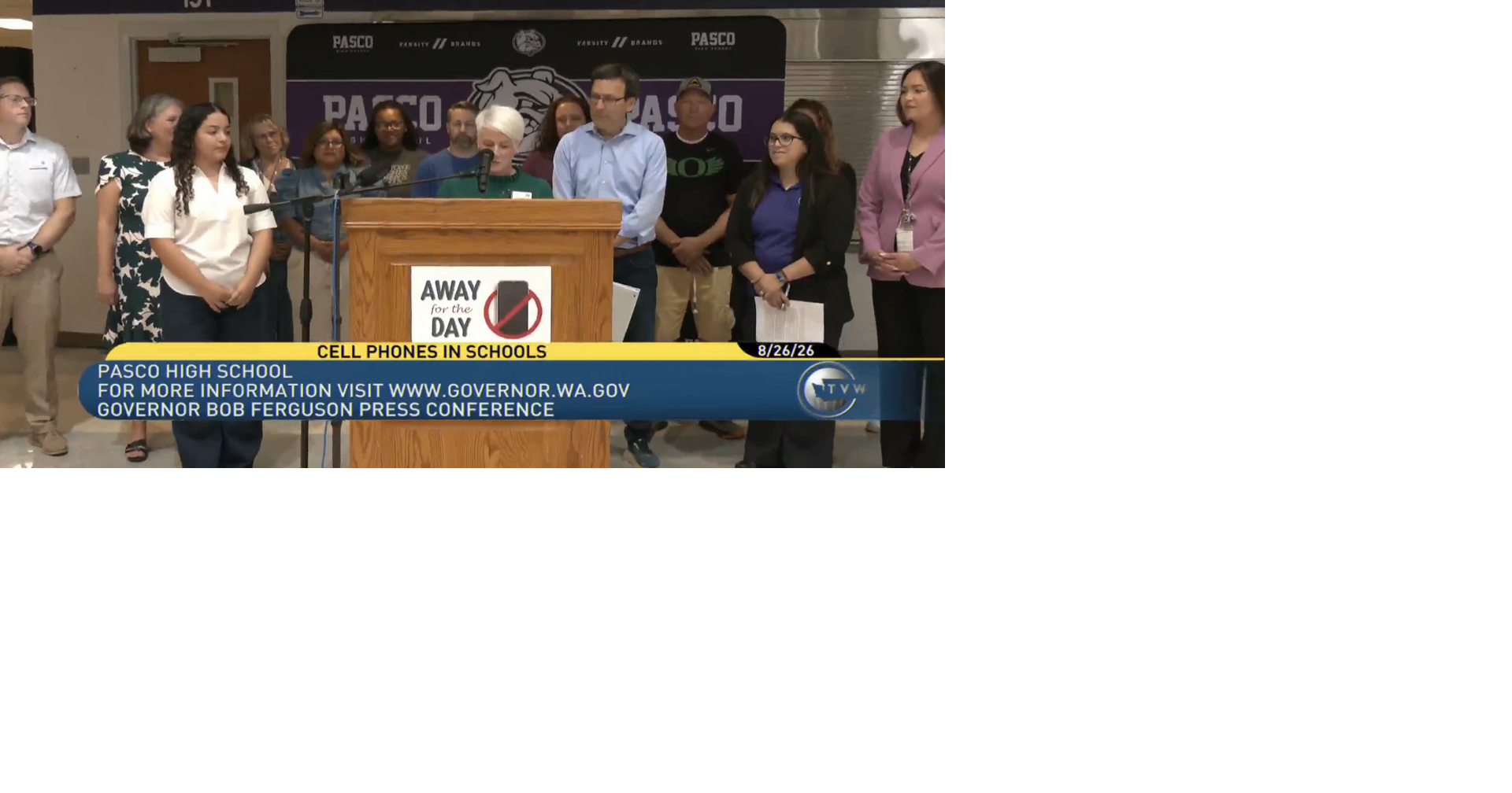 Governor Bob Ferguson in Pasco to talk about his banning cell phones in school proposal
