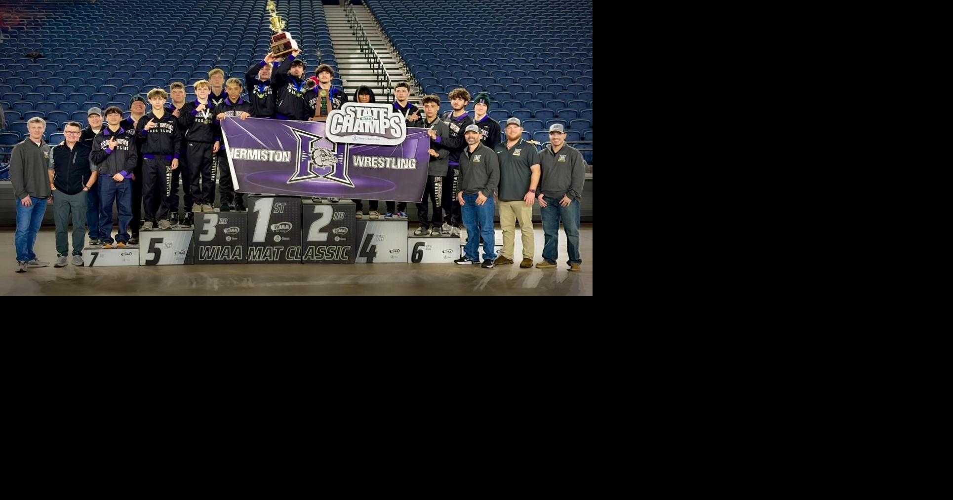 Hermiston boys wrestling team wins first Washington state championship